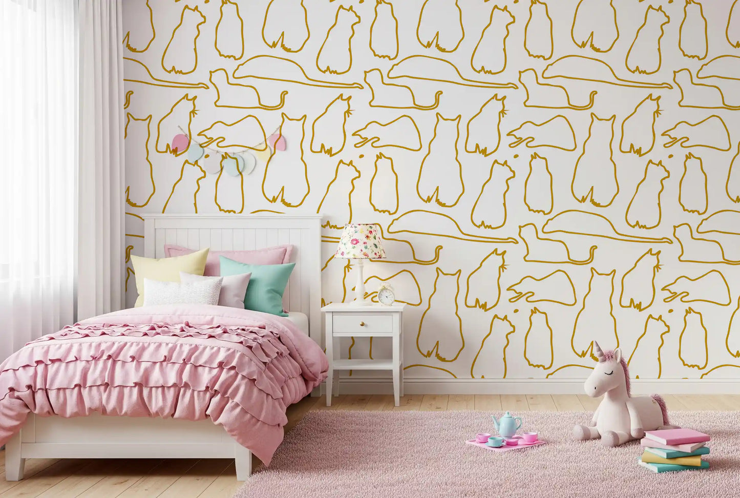 Munki and the Spot - Mustard Wallpaper⁠