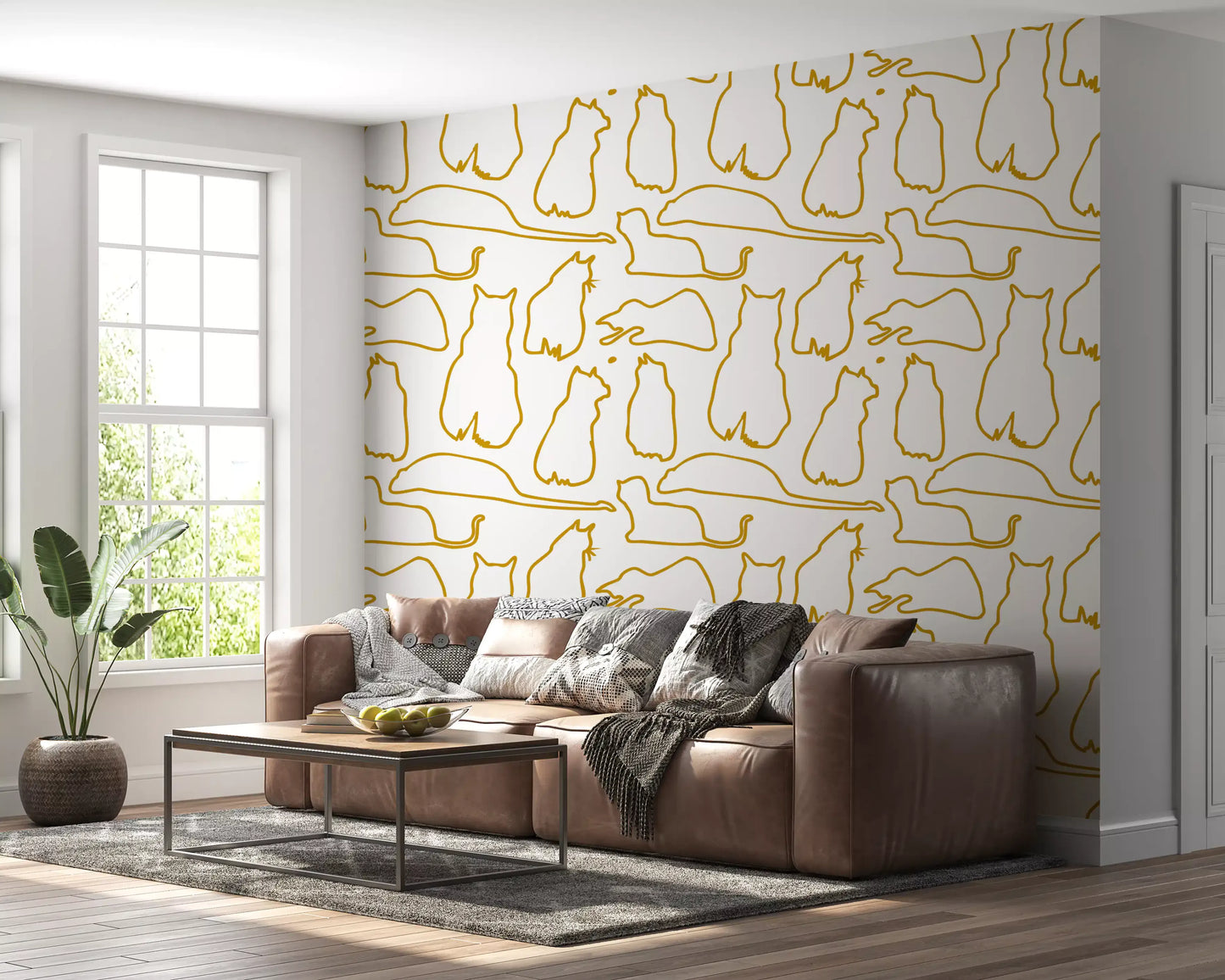 Munki and the Spot - Mustard Wallpaper⁠