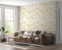 Munki and the Spot - Mustard Wallpaper⁠
