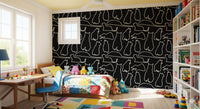 Munki and the Spot - Black Paper & Cream Wallpaper⁠