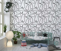 Munki and the Spot - Black & White Wallpaper⁠