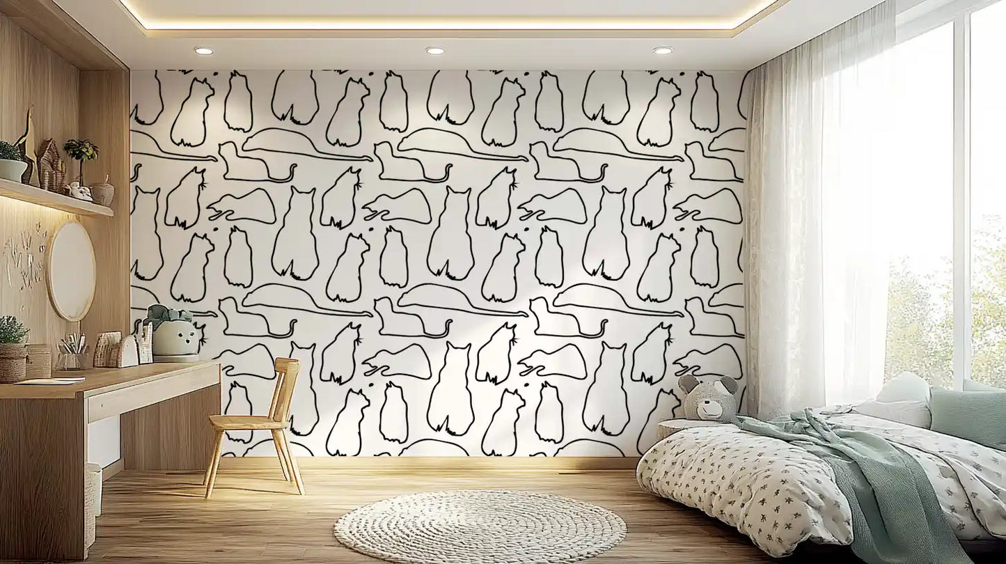 Munki and the Spot - Black & White Wallpaper⁠