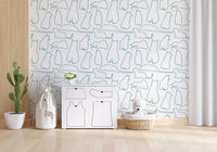 Munki and the Spot - Pale Teal Wallpaper⁠