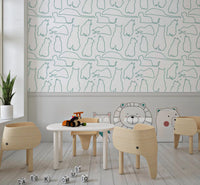 Munki and the Spot - Pale Teal Wallpaper⁠