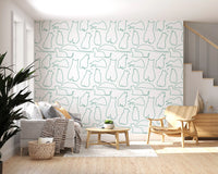 Munki and the Spot - Pale Teal Wallpaper⁠
