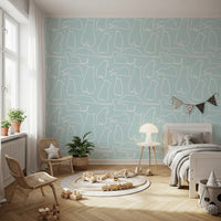 Munki and the Spot - Water & White Wallpaper⁠