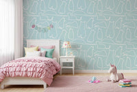 Munki and the Spot - Water & White Wallpaper⁠