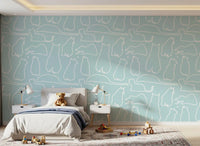 Munki and the Spot - Water & White Wallpaper⁠