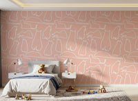Munki and the Spot - Blush Pink Wallpaper⁠