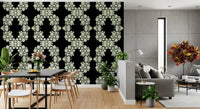 Ivory & Black Floral Vine Wallpaper -  CARDAMINE DESIGN  Wallpaper⁠