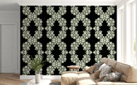 Ivory & Black Floral Vine Wallpaper -  CARDAMINE DESIGN  Wallpaper⁠