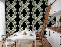 Ivory & Black Floral Vine Wallpaper -  CARDAMINE DESIGN  Wallpaper⁠