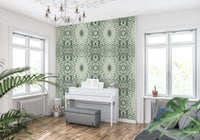 Sculptural Geometric Floral Wallpaper - GARDENIA DESIGN Wallpaper⁠