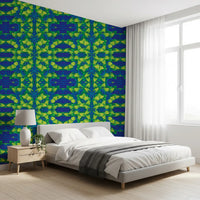 Electric Lime Geometric Bloom Wallpaper - IKEBANA DESIGN Wallpaper⁠
