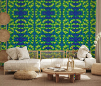 Electric Lime Geometric Bloom Wallpaper - IKEBANA DESIGN Wallpaper⁠