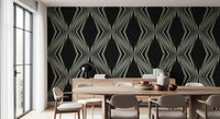 Black and White Geometric Diamond Prism - MALCOLM Wallpaper⁠
