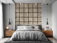 Ginkgo Leaves Behind Japanese Shoji Screen Wall Mural