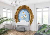 Gold Frame Daisy Wall Mural