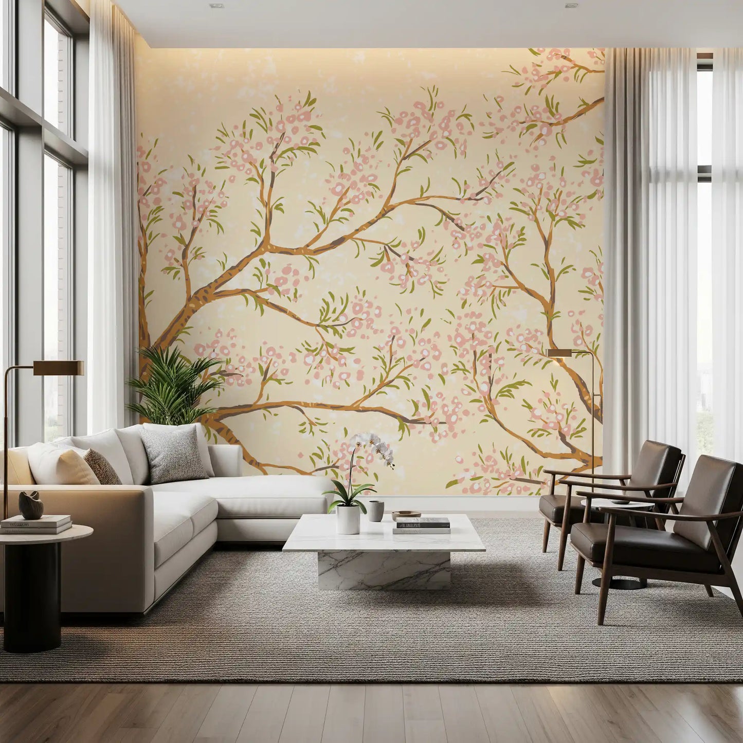 Pink Blossoms Wall Mural