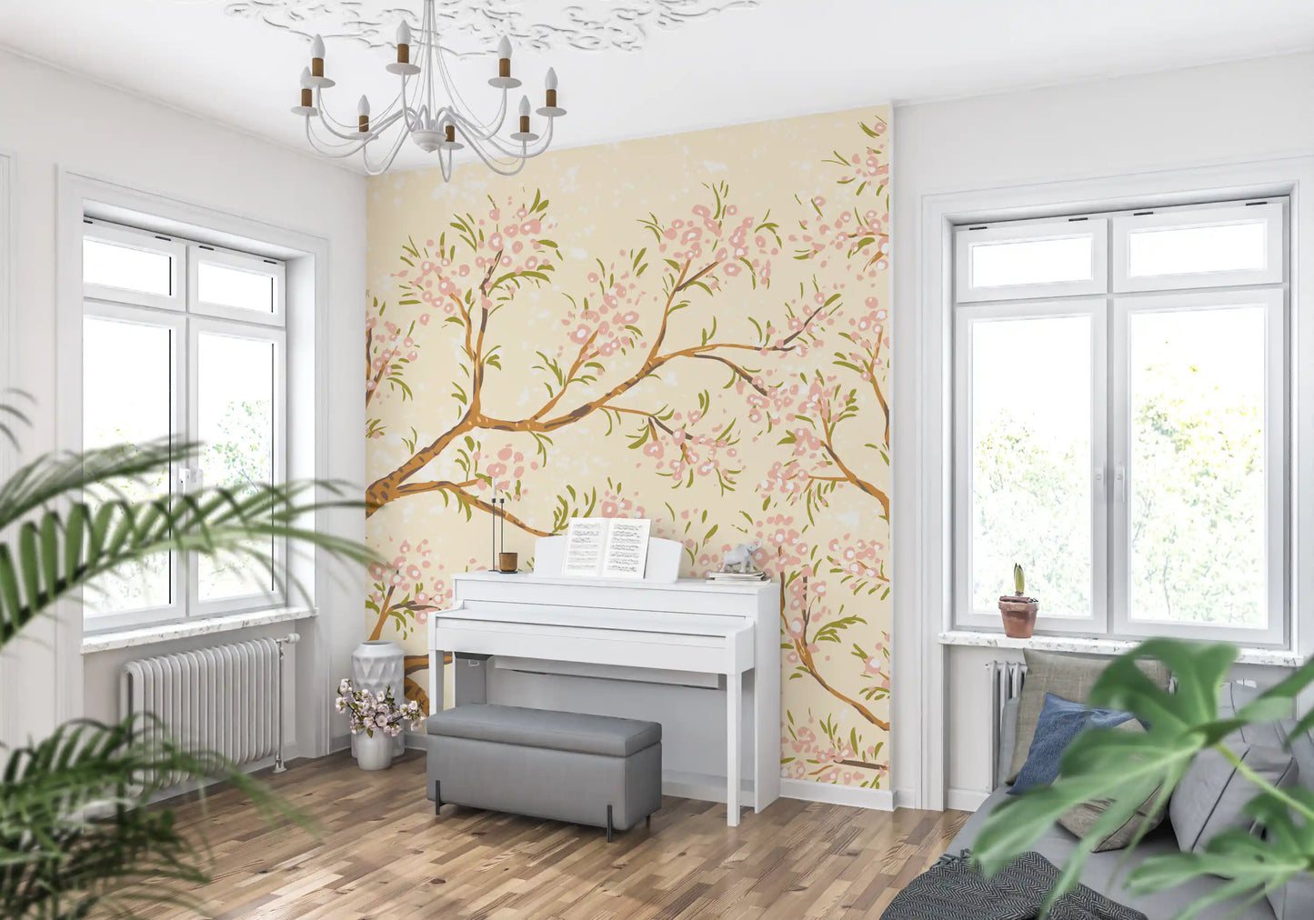 Pink Blossoms Wall Mural