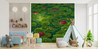 Magical Lily Pond Wall Mural
