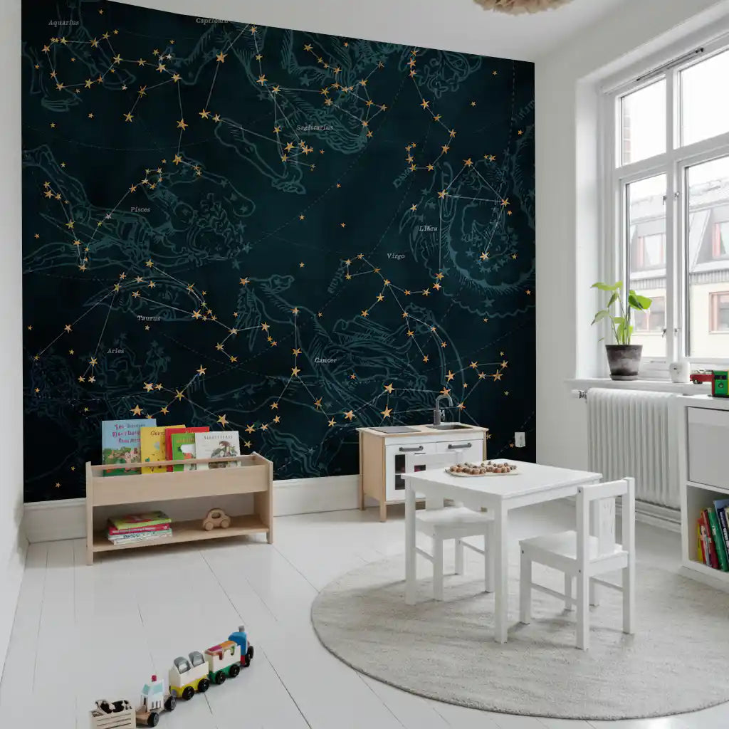 Heros and Constellations - Petrol Wall Mural