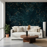 Heros and Constellations - Petrol Wall Mural