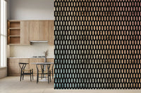 Iridescent Ovals on Black Wall Mural