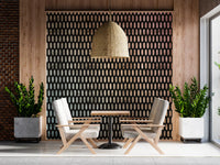 Iridescent Ovals on Black Wall Mural