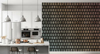 Iridescent Ovals on Black Wall Mural