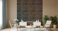 Iridescent Ovals on Black Wall Mural