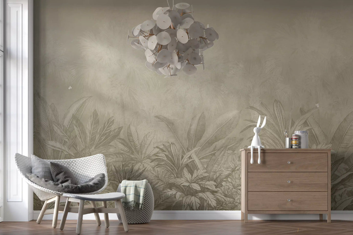 Jungle Mists - Bisque Wall Mural