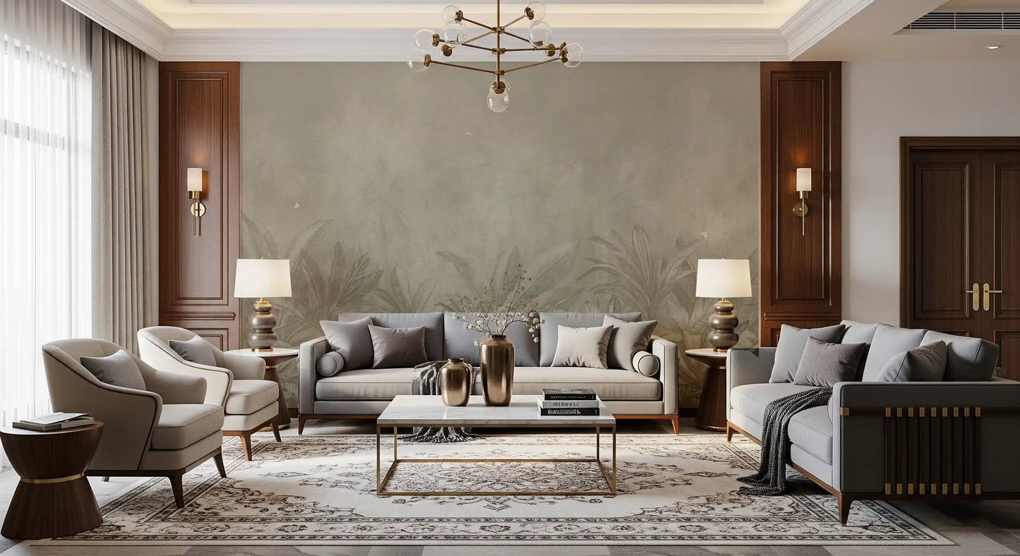 Jungle Mists - Bisque Wall Mural