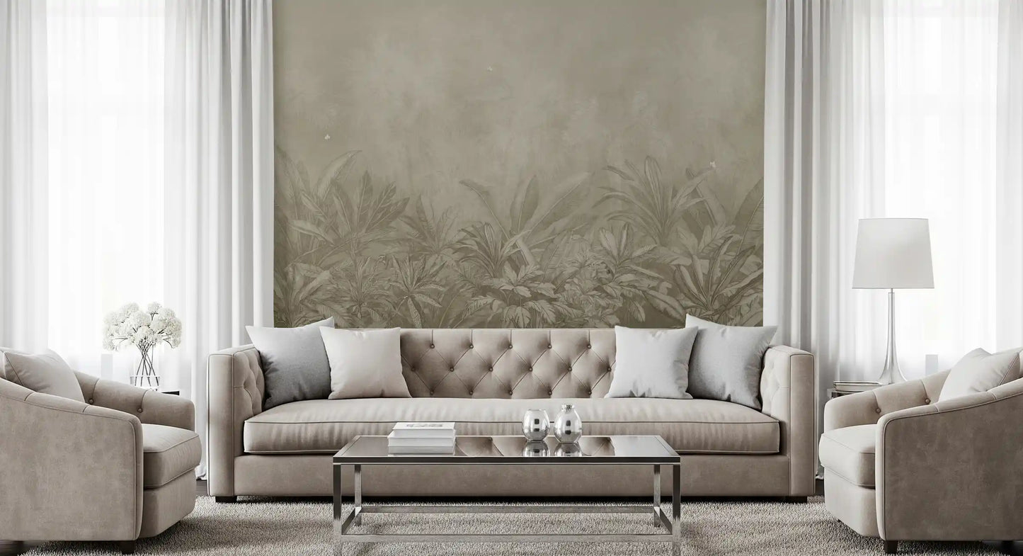 Jungle Mists - Bisque Wall Mural