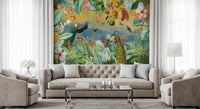 Botanical Peacock Paradise Expedition Wall Mural