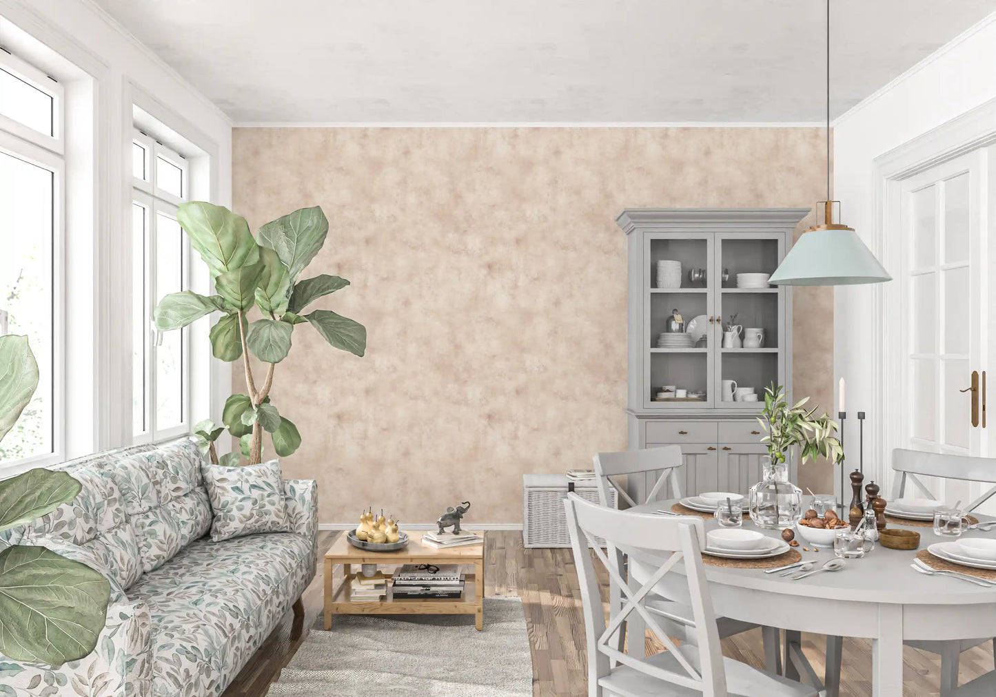 Painterly - Soft Blush Wallpaper⁠