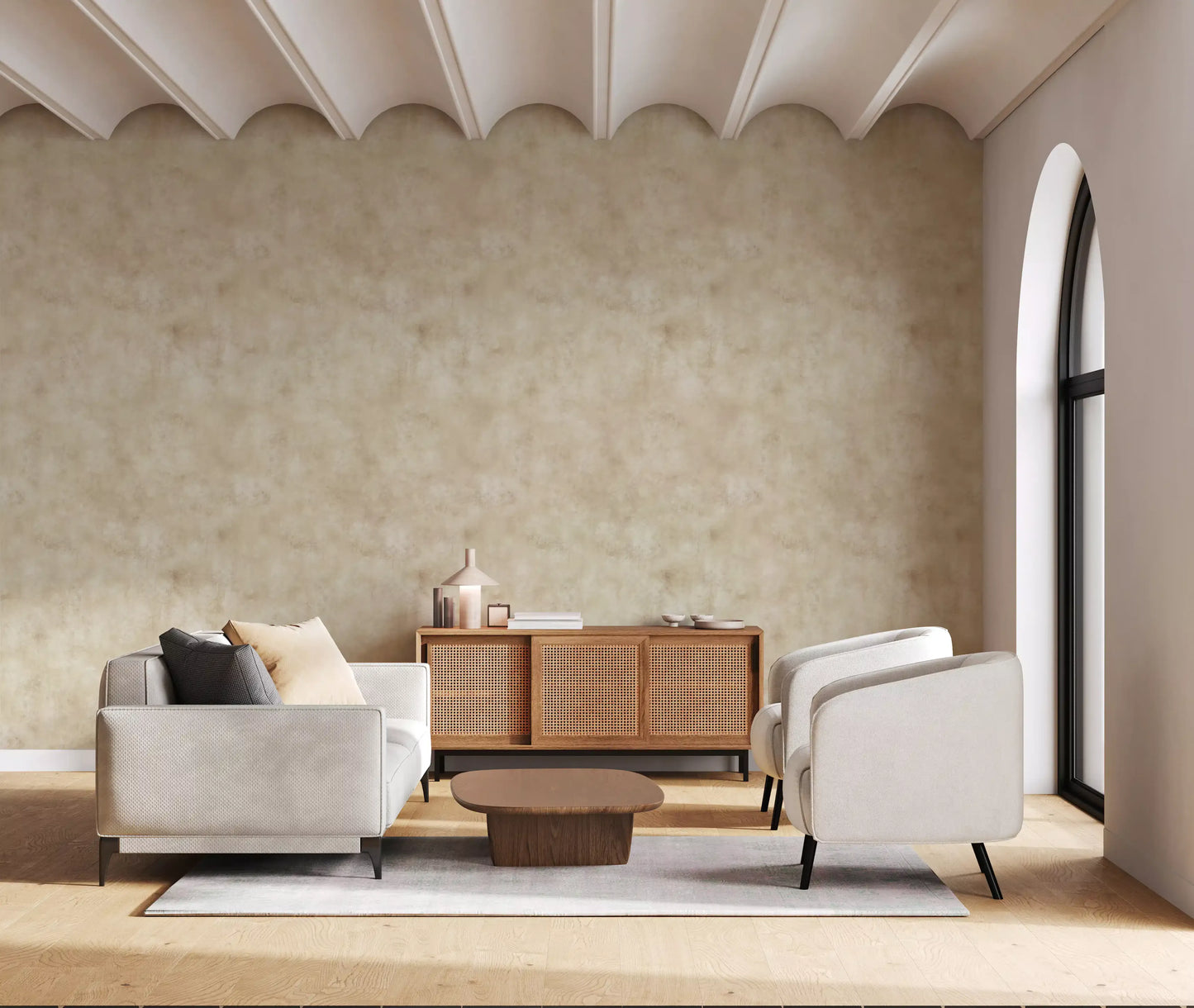 Painterly - Champagne Wallpaper⁠