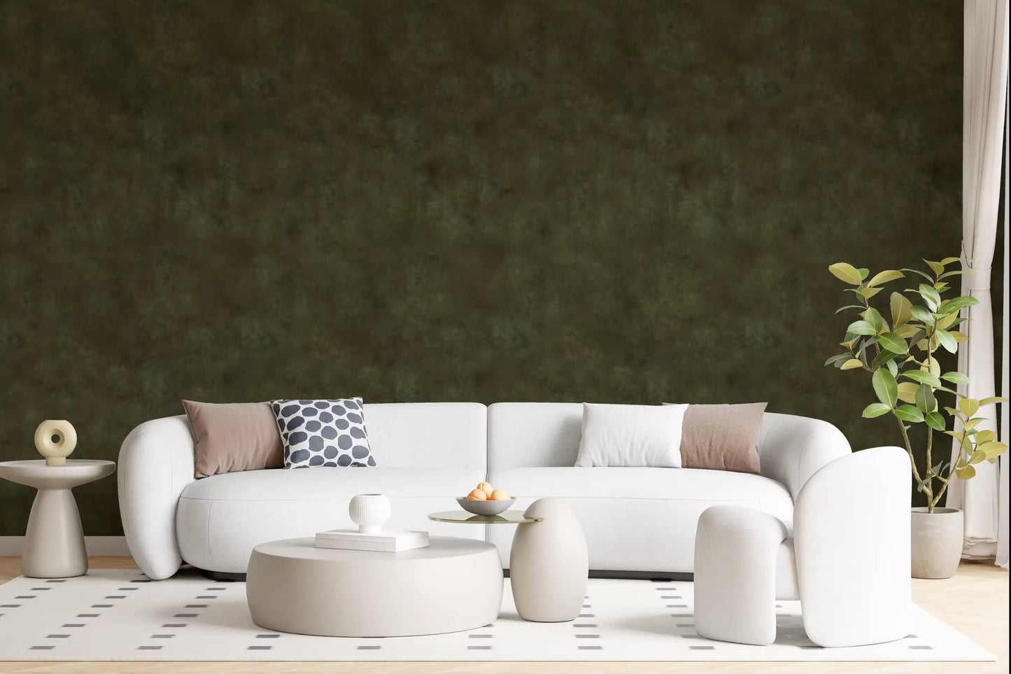 Painterly - Olive Wallpaper⁠
