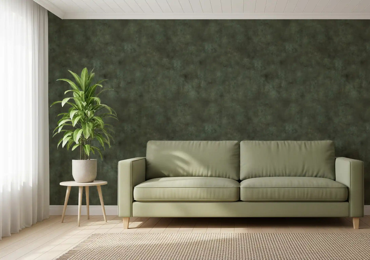 Painterly - Moss Wallpaper⁠