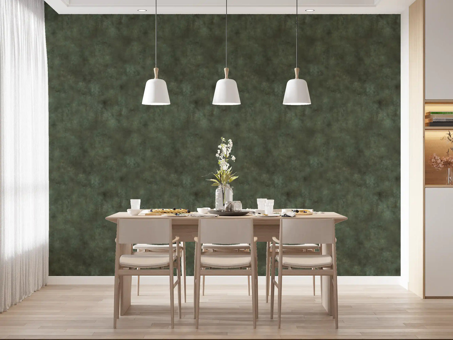 Painterly - Moss Wallpaper⁠
