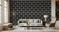 Monochrome Geometric Arcs Wallpaper⁠