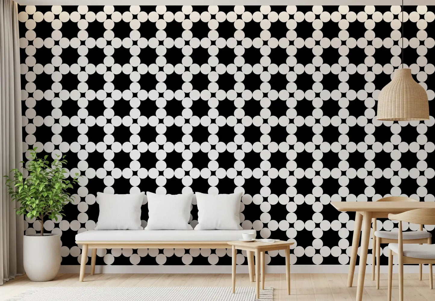 Minimalist Dot Grid Geometry Wallpaper⁠