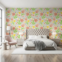 Abstract Matisse Inspired Botanical Cutouts Wallpaper⁠