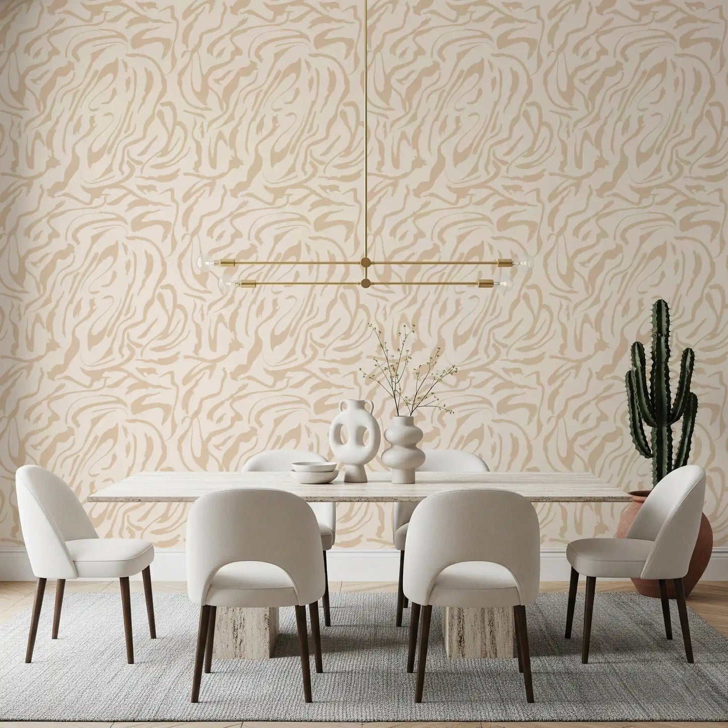 Creamy Fluid Brushstrokes Wallpaper⁠