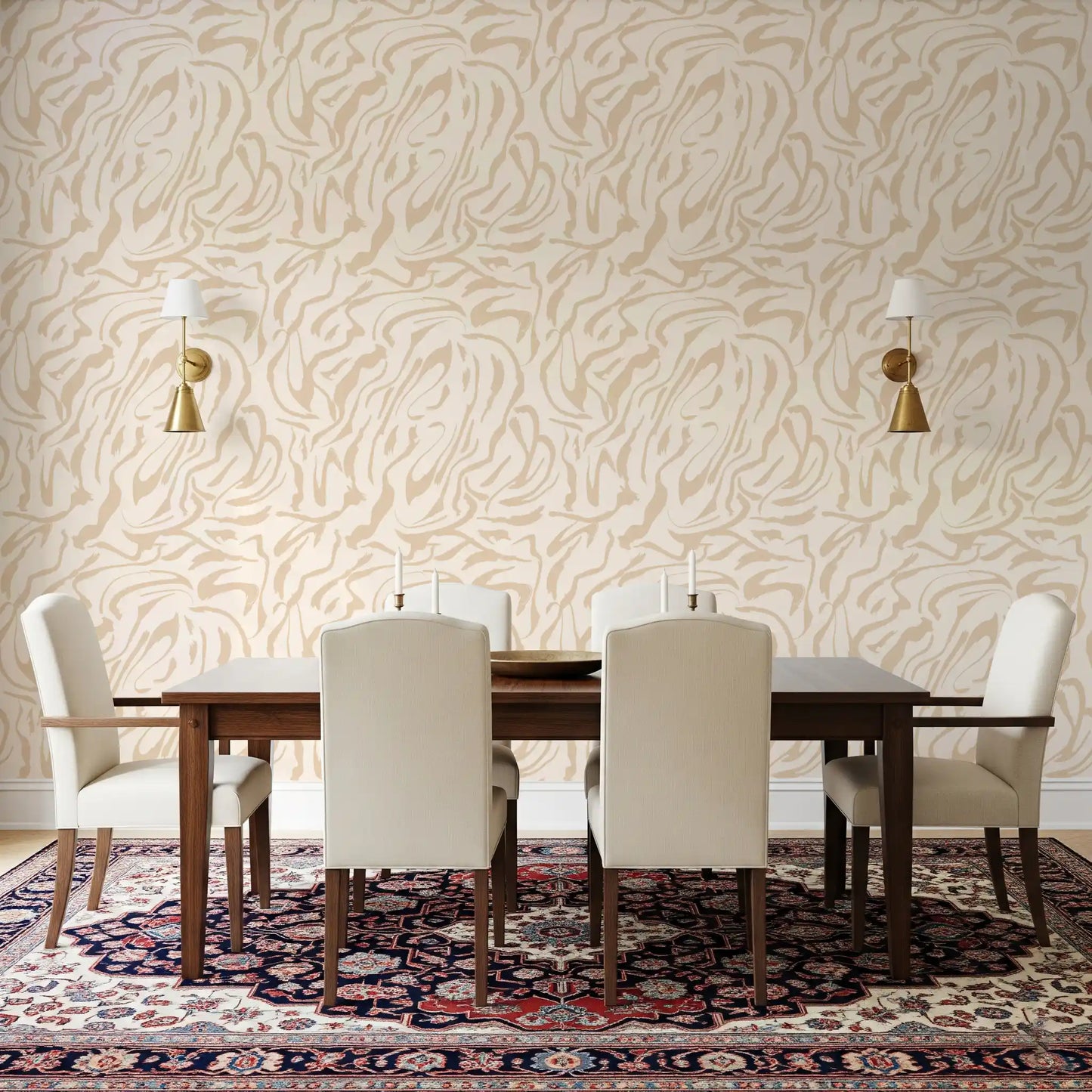 Creamy Fluid Brushstrokes Wallpaper⁠