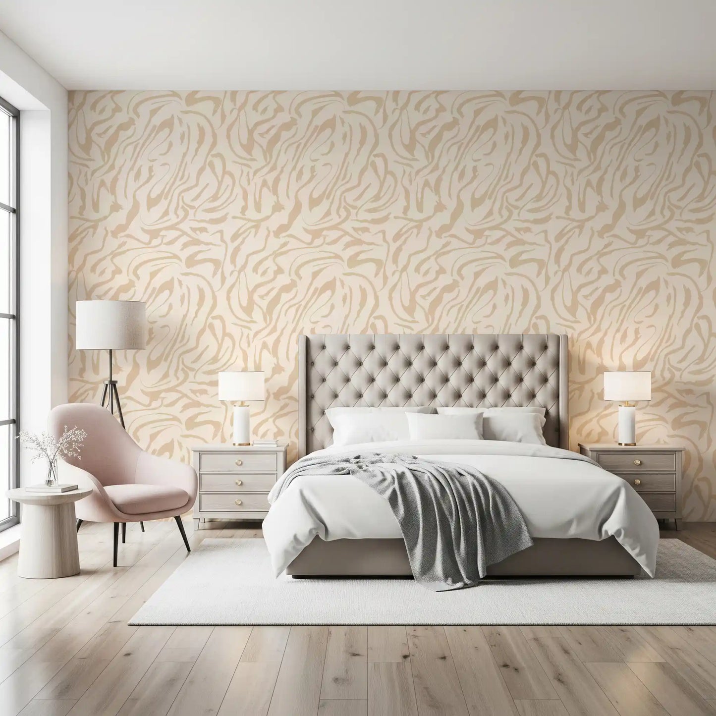 Creamy Fluid Brushstrokes Wallpaper⁠