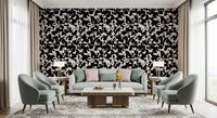Monochromatic Ink Splatter Abstract Wallpaper⁠