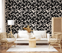 Monochromatic Ink Splatter Abstract Wallpaper⁠