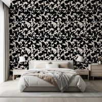 Monochromatic Ink Splatter Abstract Wallpaper⁠