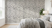 Minimalist Painted Dotted Pattern Wallpaper⁠